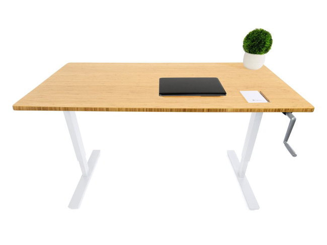 Desktopia Budget - Höhenverstellbarer Schreibtisch mit Kurbel - 1